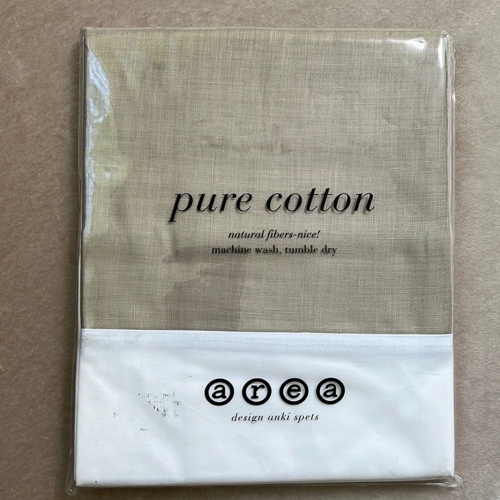 NEW! Pure Cotton With Linen Trim Pillow Case
